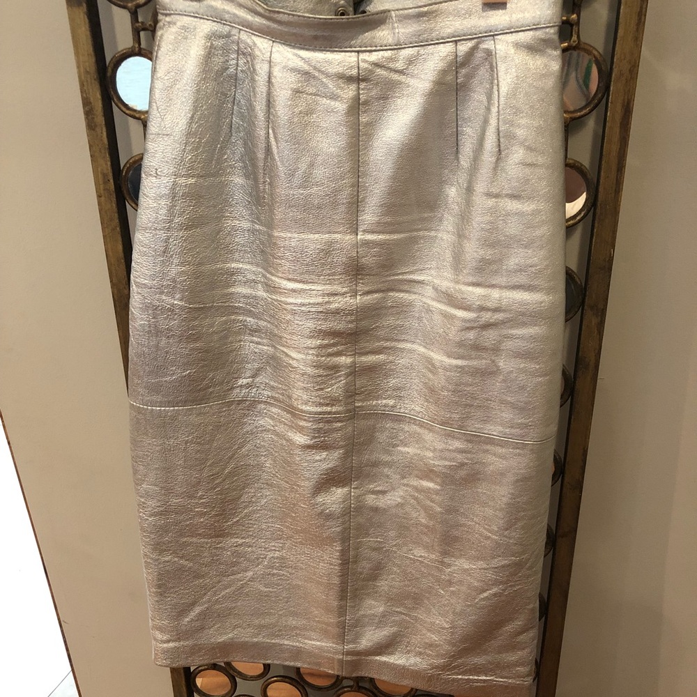 Vintage metallic pencil skirt